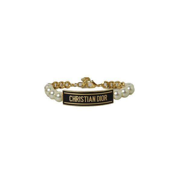 Dior Letter Bracelet With Pearl Gold - Picture 1 of 1
